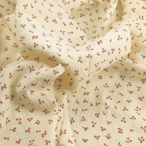 Tissu imprimé en mousseline <span class=keywords><strong>de</strong></span> <span class=keywords><strong>coton</strong></span> froissé double épaisseur certifié OEKO-TEX léger pour couvertures, chemises, loisirs créatifs et jouets pour garçons et enfants - Product Image 3