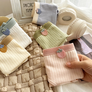 Braguitas de algodón al por mayor, lisas, para uso diario, estilo hipster, antibacterianas, de punto, de talle medio, sin costuras, para mujer - Product Image 2