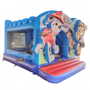 Château gonflable de <span class=keywords><strong>patrouille</strong></span> en PVC en gros avec toboggan, maison de saut gonflable de dessin animé pour les enfants, location de jeux pour fêtes - Product Image 2