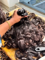 Meilleures ventes : Extensions de cheveux humains indiens bruts non traités, qualité naturelle, bouclés, décolorés, cuticules alignées