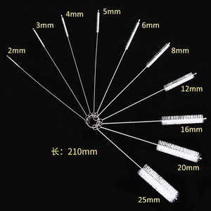 Straw Cleaning Brush Set 10 Pieces Nylon Bristles With Hanging Loop For Pipes Teapot Spouts And Small <b>Gaps</b> - Product Image 2