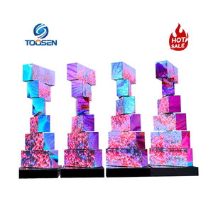 Thông minh ma trận năng động có thể thu vào màn hình LED Video tường 360 độ cơ khí xoay hiển thị với SDK chức năng hoạt hình - Product Image 2