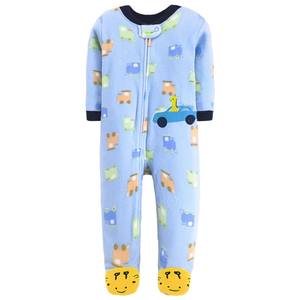 Pijamas de Invierno Personalizables de Fábrica, Cálidos, de Lana <span class=keywords><strong>Polar</strong></span>, para Bebés de 0 a 1 Año, con Mangas Largas y Cierre de <span class=keywords><strong>Cremallera</strong></span>, Unisex - Product Image 4