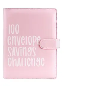 Cheapest Cost 100 Envelope Savings Challenge Notebooks CUSTOM Budget Book Binder with Cash Envelopes