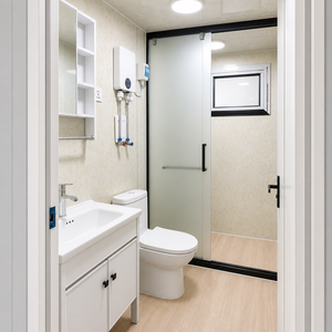 <span class=keywords><strong>Maison</strong></span> préfabriquée en conteneur, <span class=keywords><strong>maison</strong></span> modulaire préfabriquée, mur-rideau en verre pleine hauteur, cabane à panneaux à persiennes pour jardin ou complexe hôtelier - Product Image 3