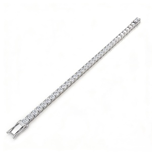 Custom 14k <b>Solid</b> <b>Gold</b> Synthetic Diamond Tennis Bracelet 9k <b>Gold</b> CVD Lab Grown Diamond Lab Grown Diamond Tennis Bracelet - Product Image 1