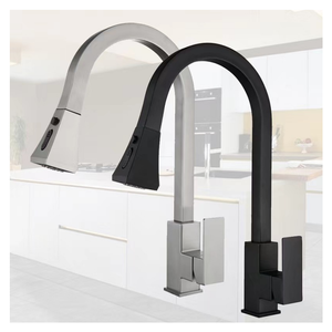 Robinet de <span class=keywords><strong>cuisine</strong></span> de luxe en acier inoxydable 304 <span class=keywords><strong>noir</strong></span> mat à poignée unique avec douchette extractible et flexible pour évier de <span class=keywords><strong>cuisine</strong></span> - Product Image 4