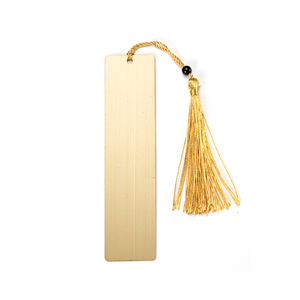 Promotional Hollow Out Copper Brass Blank Bookmarks Custom Logo Bookmark Sublimation Metal Black Book Mark With Tassels
