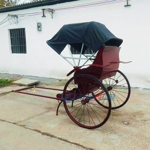 Rickshaw romantique et classique, de haute qualité, très vendu, rouge, chariot à traction manuelle, transport spécial - Product Image 5