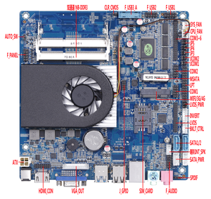 Elsky เมนบอร์ด OEM รองรับ6th 7th Core I3 I7 I5 2 * DDR3 16G RAM 17*17cm HD(-Mi) VGA,LVDS, MINI PCI-E พร้อมแม่ Win 10 CE - Product Image 2