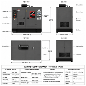 Générateur diesel industriel 1500 kVA 1200 kW triphasé pour usines de fabrication - Product Image 4