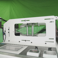Machine automatique de fabrication de sacs pour déjections animales pour la production de rouleaux de sacs à crottes de chien de type gilet