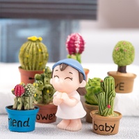 Kerajinan Resin Kaktus Sukulen Miniatur Desain Baru, Aksesoris Resin Grosir, Aksesoris Bunga Resin 3D untuk Dekorasi