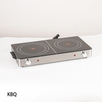 Heiße Verkaufsschlager 3000W Zweiplatten-Keramikkochfeld, 2-Flammen Elektro-Kochplatte für die Küche