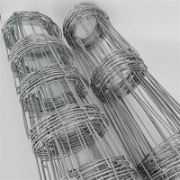 Grillage de clôture agricole en fil d'acier galvanisé à nœuds fixes, tissage simple, pliable et personnalisable pour moutons, cerfs et bétail