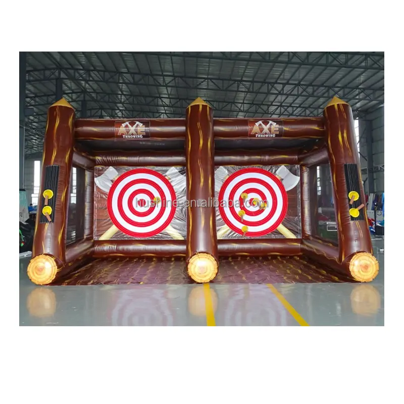 giochi gonfiabili Outdoor interactive jeux gonflables carnival competitive sport games double inflatable axe throwing game