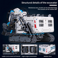 Blocs de construction de modèle de véhicule d'ingénierie R9800 RC/APP d'excavatrice de Liebherr du roi 13130 de moule