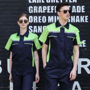 Custom Logo Spring New Fashion Stock Men Worker Short Sleeve Shirts Breathable Outdoor Safe Overalls Casual Solid Engineering - Product Image 5