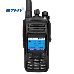 ETMY Compact UHF VHF GPS Handheld Digital Two Way Radio ET-R98 China DMR Security Walkie talkie
