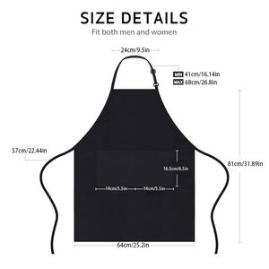 Tablier de cuisine professionnel en polyester blanc 12Sx12s/300Dx12s pour chef - Vente en gros - Product Image 5