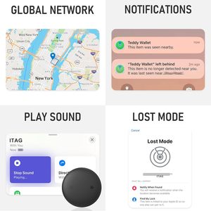 Traceur intelligent ITag Air Tag, balise sans fil pour l'application Apple Find My, suivi Bluetooth, traceur GPS, anti-perte, pour clés de voiture, animaux de compagnie, enfants - Product Image 6