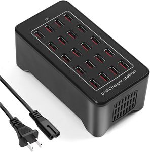 شاحن حائط ذكي بـ 20 منفذ W/20A <span class=keywords><strong>USB</strong></span> متعدد الوظائف PD لشاحن حائط <span class=keywords><strong>USB</strong></span> لسطح المكتب - Product Image 2