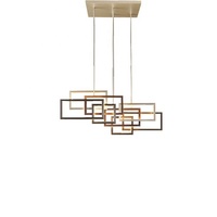Luminaire suspendu LED en alliage d'acier inoxydable de style nordique postmoderne, utilisé pour les escaliers, les restaurants, les bars, éclairage d'ambiance
