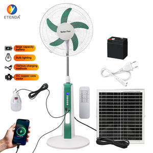 China Factory De Energa Solar Fan 16 Inch With 12v Lead-acid <b>Battery</b> Light <b>Bulb</b> With ETD1601F-1 China Factory Solar Fan 16 Inch - Product Image 3