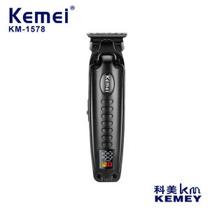 Tondeuse à cheveux numérique Kemei 15,5 cm, tondeuse électrique professionnelle de qualité salon avec chargement USB et peignes de guidage - Product Image 2