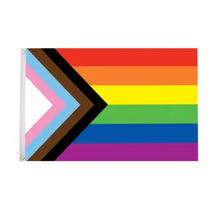 Çeşitli türleri Polyester LGBT ilerleme ücretsiz amerikan eşcinsel kanada lezbiyen biseksüel Tansqender panseksüel Pride gökkuşağı bayrağı