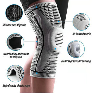 <span class=keywords><strong>Rodillera</strong></span> de compresión de silicona antideslizante con doble barra de resorte para dolor de rodilla, rotura de <span class=keywords><strong>menisco</strong></span>, artritis y tendinitis - Product Image 2