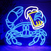 Enseigne néon LED personnalisée sur le thème de la vie marine, alimentée par USB, intensité réglable, décoration murale pour la maison, la chambre, le restaurant, la cave des hommes, la décoration de magasin