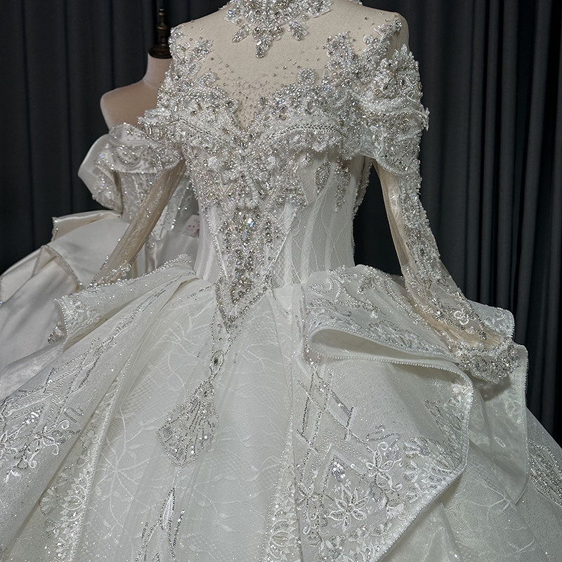 Jancember XS007 2023 Ball Gown Wedding Dress - Illusion Neckline