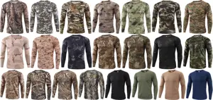 Jungle camo Hommes Été Tactique En Plein Air À Séchage Rapide Chasse Camo T-shirt À Manches Longues