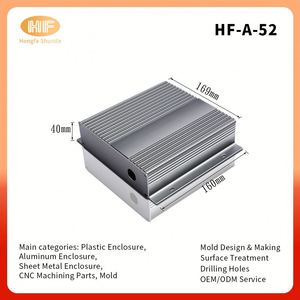 Caja de control metálica personalizada de fábrica, tipo dividida, de extrusión de aluminio, caja de proyecto, carcasa electrónica con brida - Product Image 3