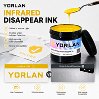 Encre invisible infrarouge jaune à transparente, encre de sérigraphie sensible aux IR, encre de sécurité anti-contrefaçon pour étiquettes papier