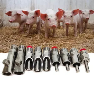 Manufacture Stainless steel Copper Plastic Steel automatic nipple drinker poultry farm nipple system for pig