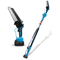 Kit de sécateur télescopique DIY pour élagage en hauteur de 2 mètres, avec 2 batteries au lithium, tige d'extension et moteur sans balais