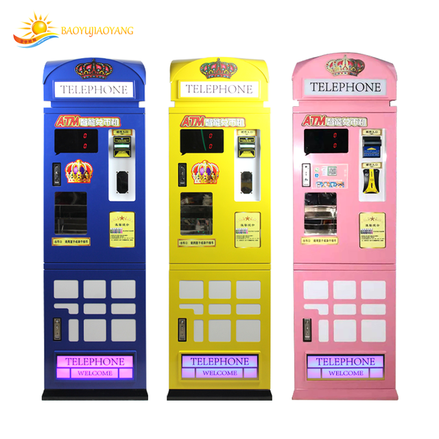 Key Master Plastic Iron Touchscreen Self Service Coin Exchange Machine Smart QR Code English CE Certified 1 Year Warranty Arcade