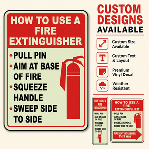 Señalización de Extintor de Incendios con Impresión UV Especializada, Etiqueta de Seguridad Luminosa que Brilla en la Oscuridad, Adhesivo de Advertencia de Seguridad Industrial - Product Image 5