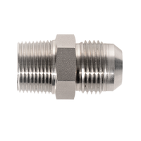 Raccords de tuyauterie évasés, connecteur mâle en acier inoxydable, lisse, technique de forgeage à 37 degrés, filetages NPT BSPP/BSPT, tête hexagonale
