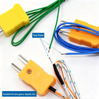 Sonde de température industrielle à thermocouple de type K 400, 1000 mm, précision 0,1, étanche IP65, fil nu, isolée en PTFE vert