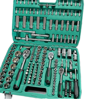 Kit d'outils de réparation automobile et vélo 172 pièces CR-V avec clé dynamométrique à cliquet, tournevis et douilles, compatible OEM, en coffret rigide