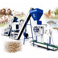 Ligne de production complète de granulés d'aliments pour animaux, usine de fabrication d'aliments pour volailles, poulets, bovins et porcs