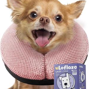 Bloemenpatroon Huisdier Opblaasbare Zachte Hals Herstelkegel Post-Operatie Watermeloenhalsband Voor Honden Plastic Materiaal - Product Image 4