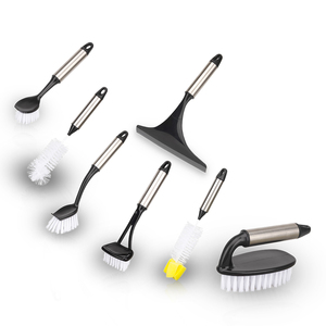Cepillo para platos de acero inoxidable para cocina doméstica con mango, cepillo para fregar ollas, cepillo para limpiar, cepillo de limpieza - Product Image 3