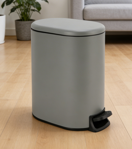 Poubelle à pédale en métal scellée de 5 litres pour la collecte des déchets alimentaires sans odeur, également utilisable comme poubelle à papier toilette pour salle de bain - Product Image 5