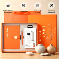 Ensemble cadeau d'affaires moderne et minimaliste en acier inoxydable personnalisable National Tide, comprenant une tasse à café et un coffret cadeau scolaire trois pièces
