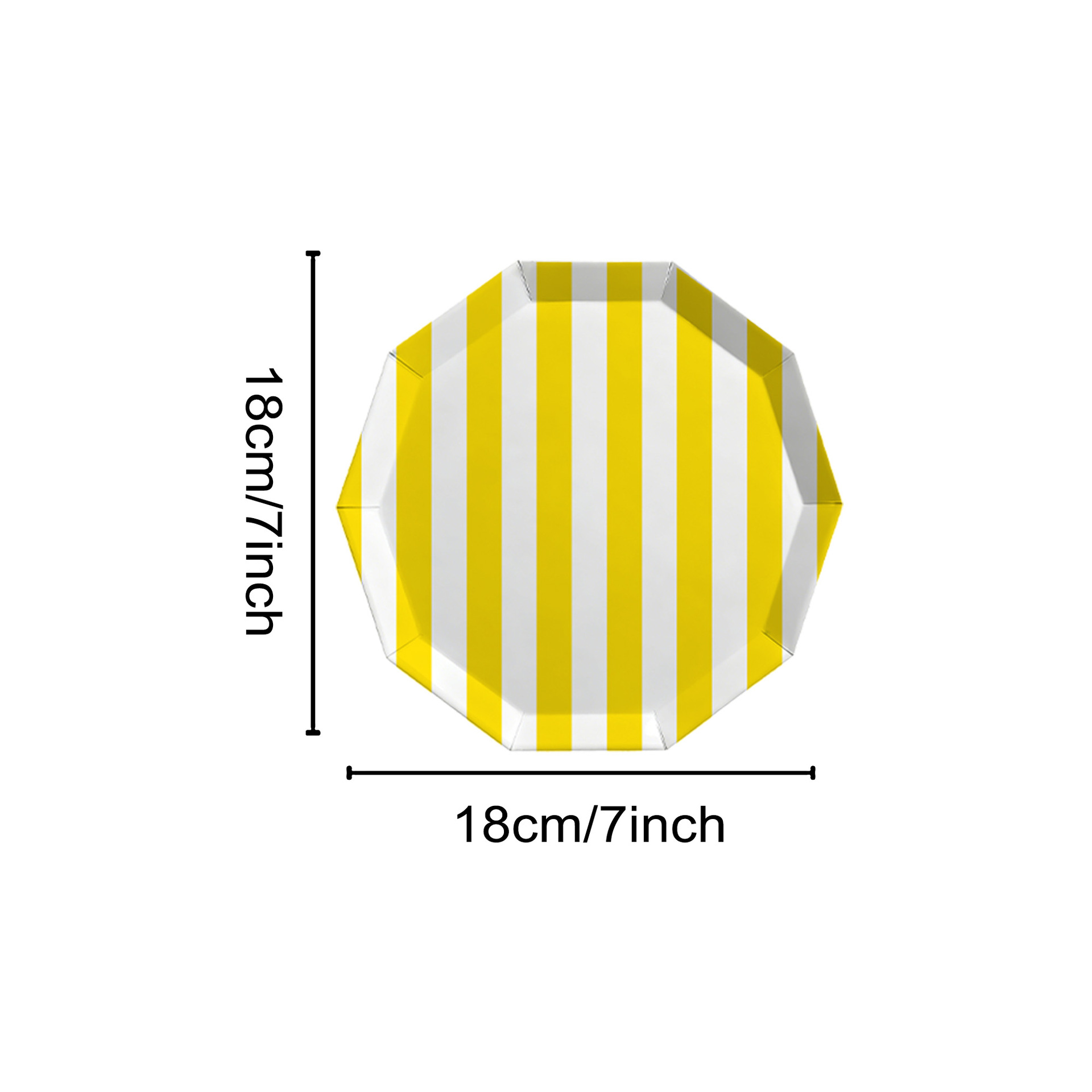 Yellow 7 inch plates