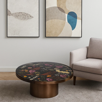 JingYue table élégante transparente personnalisée en résine de luxe meubles fabriqués à la main pour les espaces commerciaux hôtels salons
